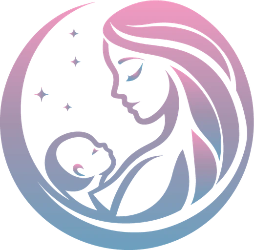 Logo Coccole & Carezze: una mamma che abbraccia il suo bambino